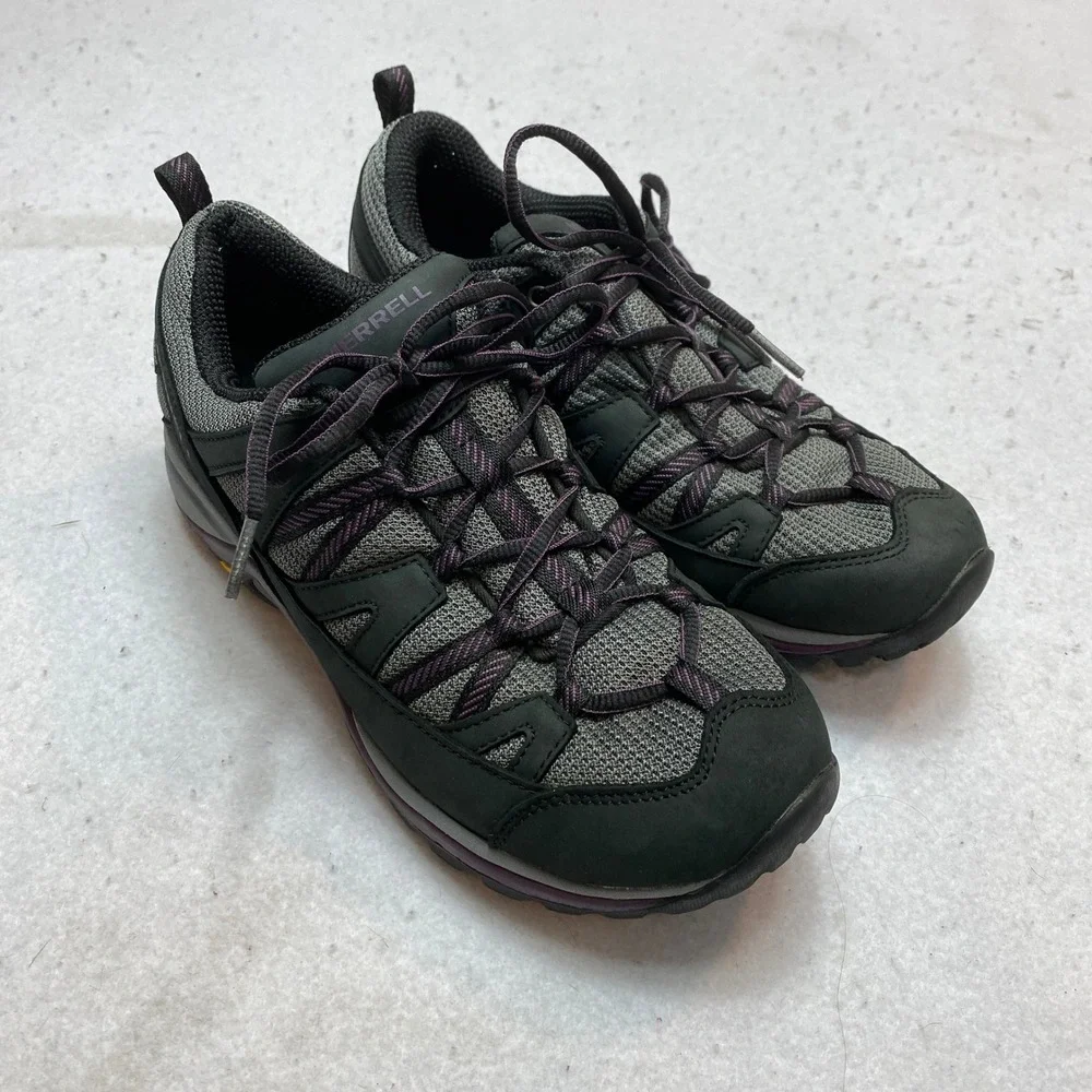 Merrell Siren Edge 3 Waterproof Hiking Shoes Womens 9.5 Black Purple J035326
